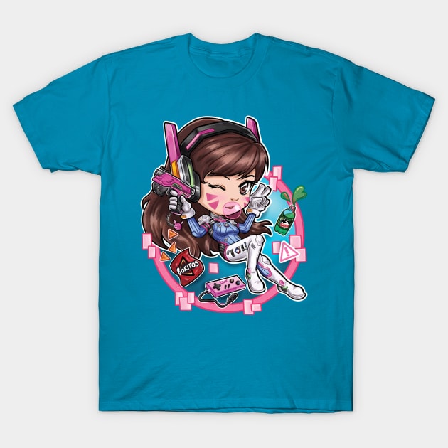 Gamer Girl T-Shirt by Vinniedraws